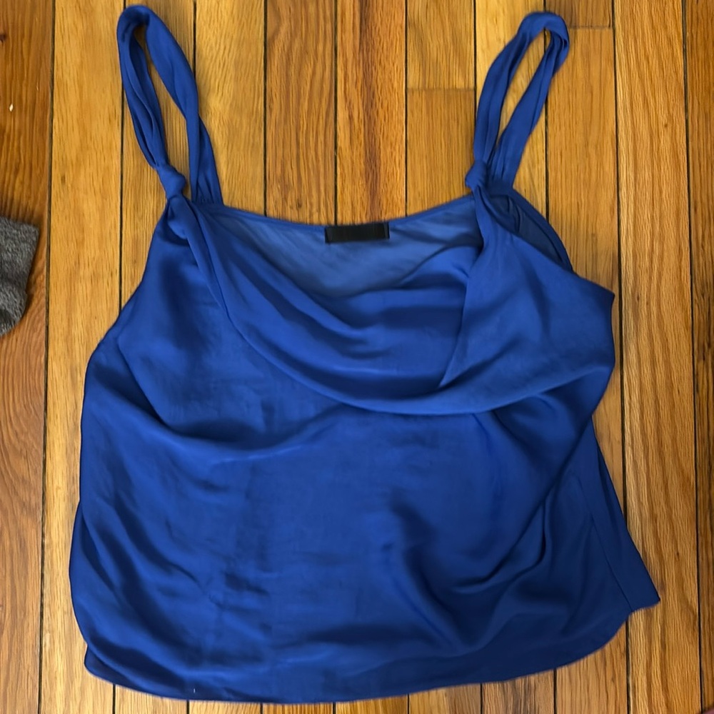 Blue dressy tank top